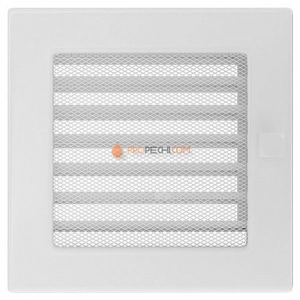 Вентиляционная решетка Kratki 17х17 с жалюзи белая