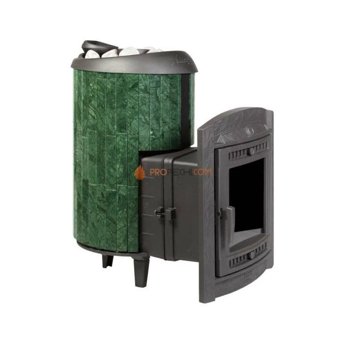 Печь банная «Атмосфера L» в ламелях «Верде Гватемала»