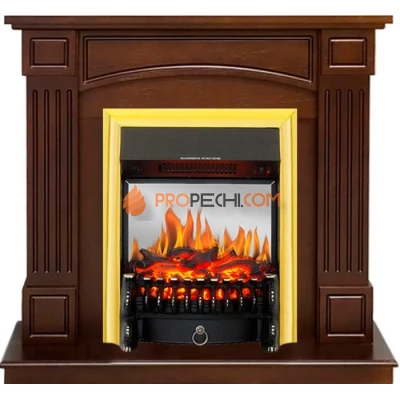 Каминокомплект Royal Flame Boston - Темный дуб (Высота 925см) с очагом Fobos FX M Brass