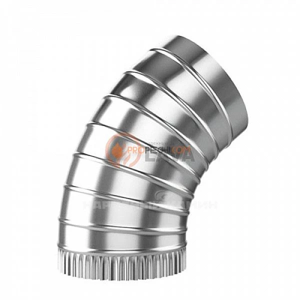 LAVA Сэндвич-отвод 115/180, угол 45*, нерж. 439 (0,5)/439 (0,5)