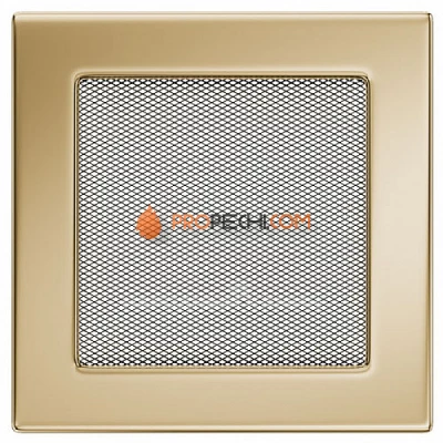 Вентиляционная решетка Kratki 17х17 золото