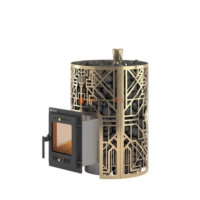 Дровяная печь для бани Эверест Steam Master GALAXY 18 INOX (210М) GOLD
