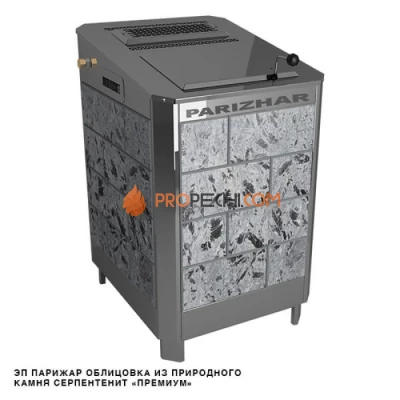 Электрическая печь Инжкомцентр ВВД ПАРиЖАР 4,25 кВт / 220 В (серпентинит Премиум), паротермальная