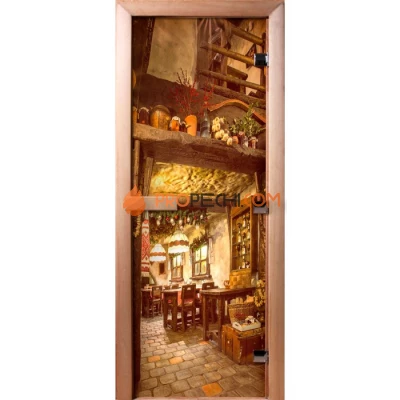 Дверь для бани DoorWood Фотопечать А035, 2000x700 мм