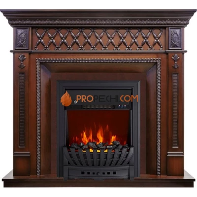 Каминокомплект Royal Flame Alexandria - махагон коричневый антик с очагом Aspen Black