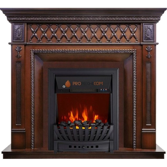 Каминокомплект Royal Flame Alexandria - махагон коричневый антик с очагом Aspen Black