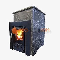 Банная чугунная печь Березка "Воевода" 20 Каменная облицовка