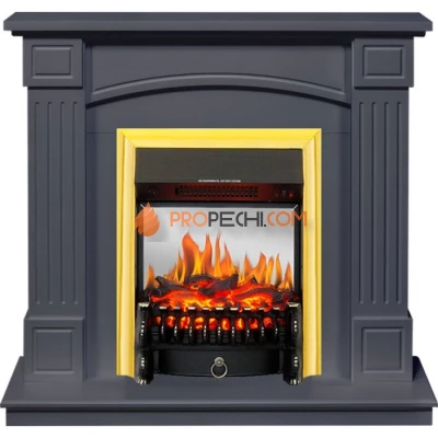 Каминокомплект Royal Flame Boston - Серый графит (Высота 925см) с очагом Fobos FX M Brass