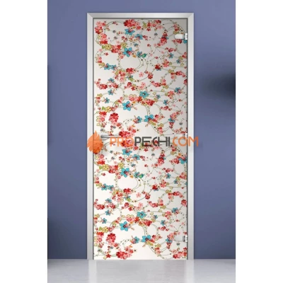 Стеклянная межкомнатная дверь DoorWood с фотопечатью Textures-03, 2000х700 мм