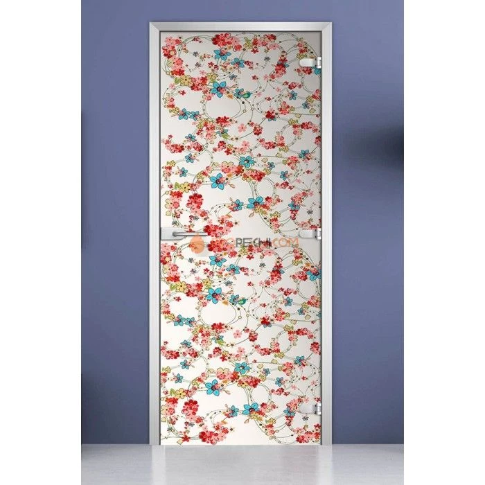 Стеклянная межкомнатная дверь DoorWood с фотопечатью Textures-03, 2000х700 мм