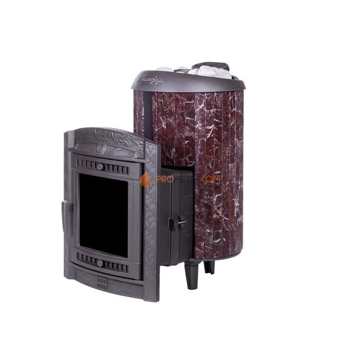 Печь банная «Атмосфера L» в ламелях «Россо Леванто»