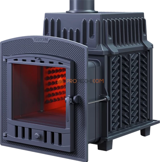 Чугунная банная печь Гефест Гром 30 П2