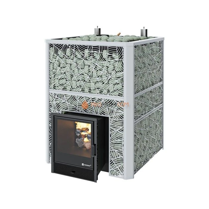 Дровяная печь для бани ИзиСтим Ялта 75 К в кожухе Модерн