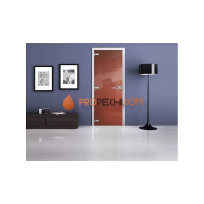 Стеклянная межкомнатная дверь DoorWood с фотопечатью Ral 3022, 2000х800 мм