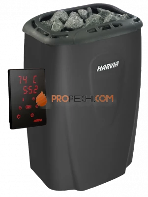 Электрическая печь HARVIA Moderna V45XE Black с выносным пультом в комплекте