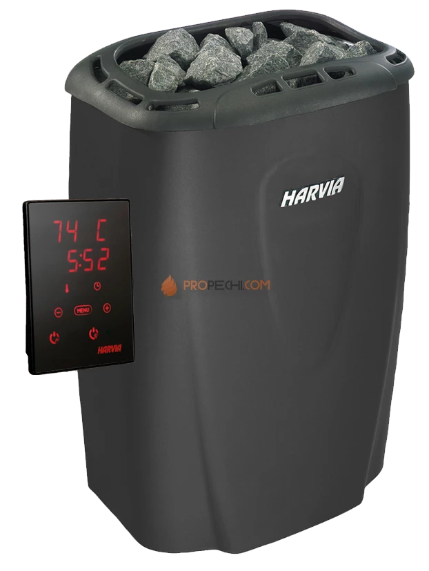 Электрическая печь HARVIA Moderna V45XE Black с выносным пультом в комплекте