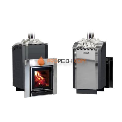 Дровяная печь для бани Ермак 12 Премиум (с чугунной топкой)