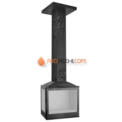 Печь-камин Liseo Castiron LCI 5 GFL Sky, стекло слева