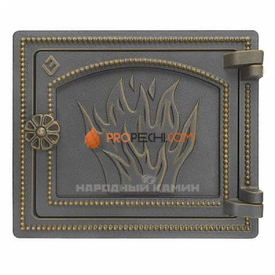 Везувий Дверка печная ДТ-3 (бронза) 210x250 мм