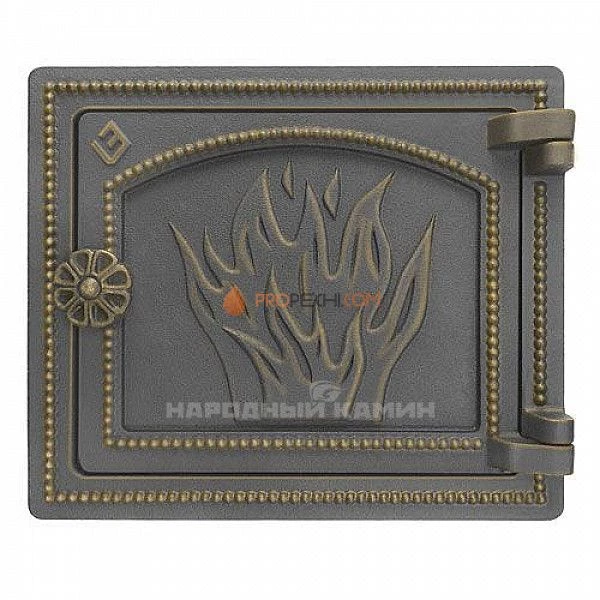 Везувий Дверка печная ДТ-3 (бронза) 210x250 мм