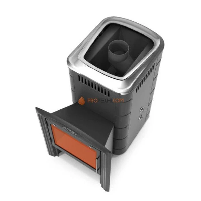 Печь для бани Термофор Тунгуска 2017 Carbon Витра ТО антрацит