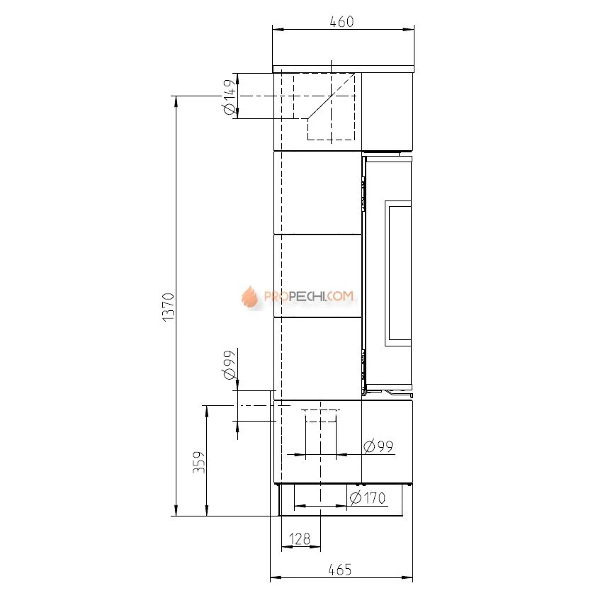 Печь-камин Thorma ATIKA Extra Ceramic, белая