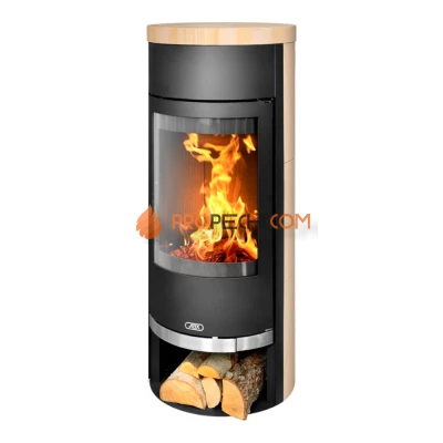 Печь-камин ABX Vigo черная бразильский песчаник