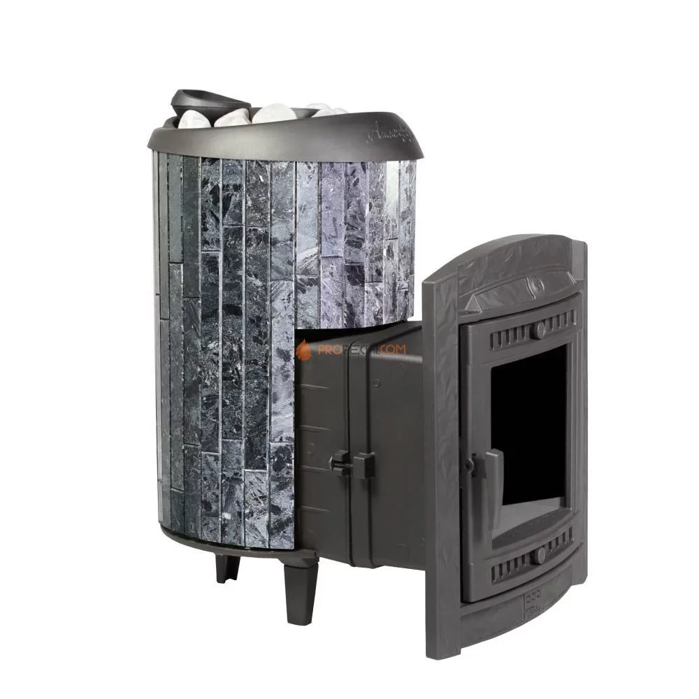 Печь банная «Атмосфера L» в ламелях «Пироксенит»