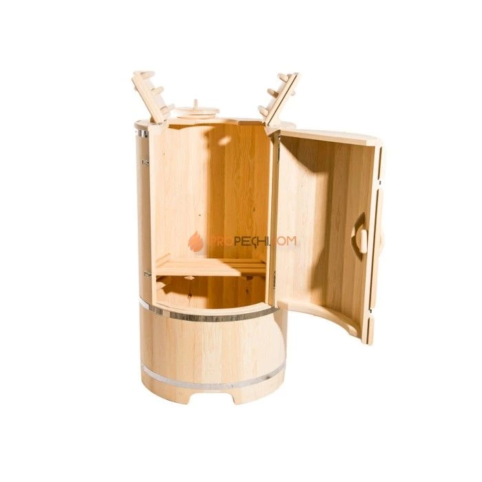 Фитобочка круглая НКЗ PREMIUM из кедра, диаметр 78 см, высота 130 см / 25 мм