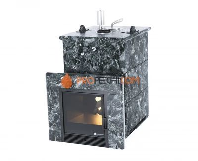 Банная печь Изистим Анапа в полноценном кожухе Пироксенит