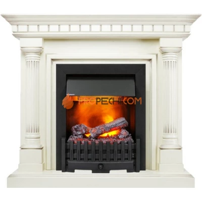 Каминокомплект Dimplex Dallas - Слоновая кость с патиной с очагом Danville Black FB2