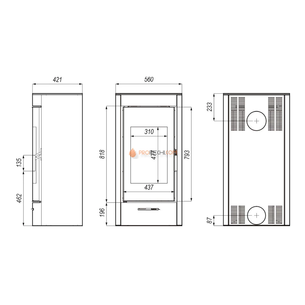 Печь-камин Defro Home Orti