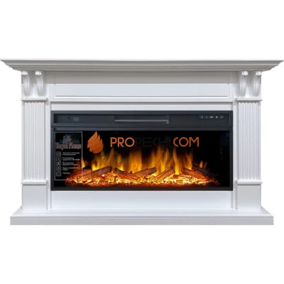 Каминокомплект Royal Flame Cardiff - Белый с очагом Vision 42 LOG LED