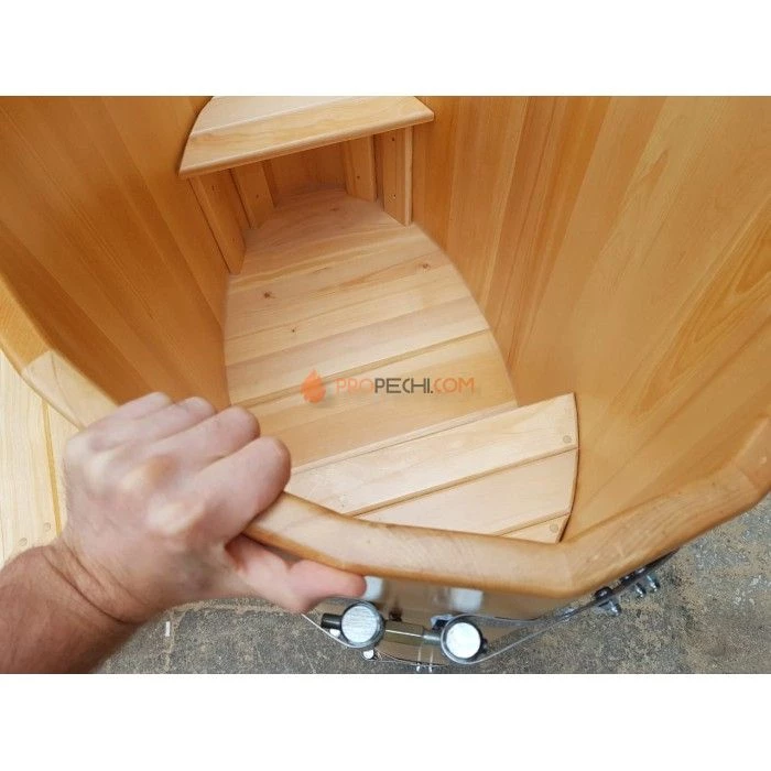 Купель овальная НКЗ из кедра, 115x69x128 см / 25 мм