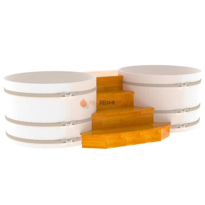 Подиум BentWood на 2 купели D 1,5 СЛ натуральный