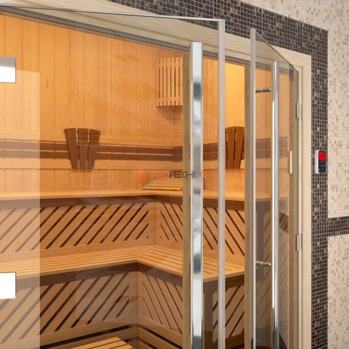 Дверь для бани DoorWood Престиж Двойная, 1900x1330 мм