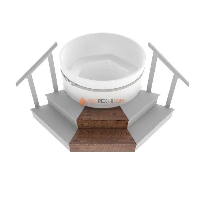 Подиум BentWood для купели лиственница морёная. сегмент 1/8