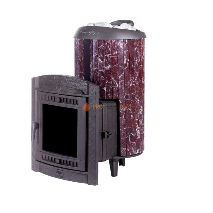 Чугунная печь для бани Атмосфера XL ламели Россо Леванто