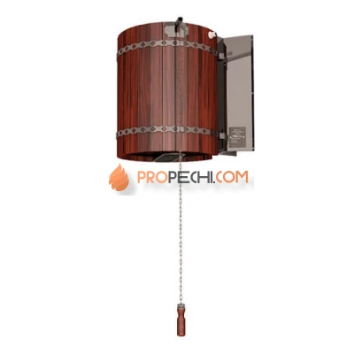 Обливное устройство Инжкомцентр ВВД Ливень ПРО с деревянным обрамлением красное дерево