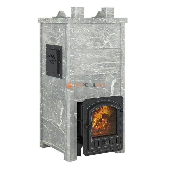 Печь для бани Эверест Легкий пар Профи каменка из нерж. стали, Талькохлорит, S-50 мм