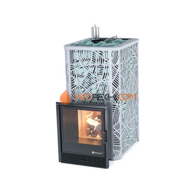 Дровяная печь для бани ИзиСтим Ялта 35 в кожухе Модерн