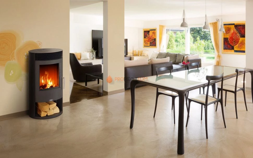 Печь-камин ABX Tartu 5 черная бразильский песчаник