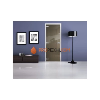 Стеклянная межкомнатная дверь DoorWood с фотопечатью Ral 7034, 2000х700 мм