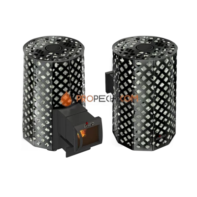 Дровяная печь для бани Grill’D Violet Romb Long (Камень колотый 100 кг)