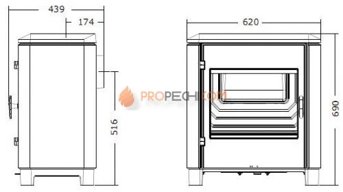 Печь-камин Invicta Carolo