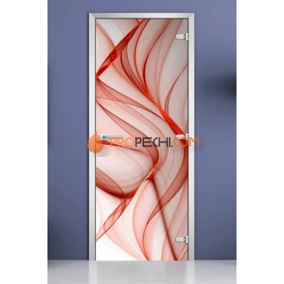 Стеклянная межкомнатная дверь DoorWood с фотопечатью Abstraction-03, 2000х700 мм