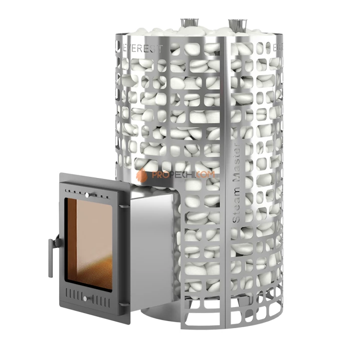 Дровяная печь для бани Эверест Steam Master 60 INOX (320М)