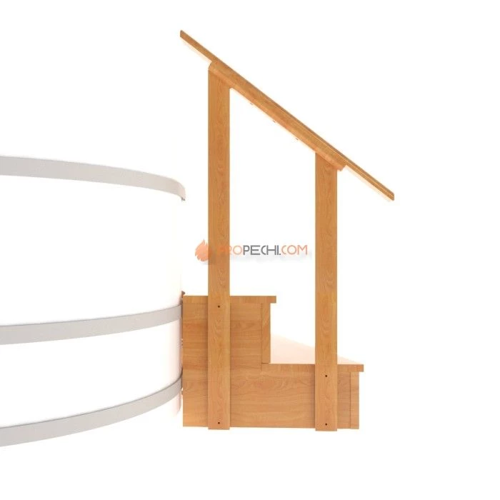 Подиум BentWood для купели лиственница натуральная. сегмент 1/8
