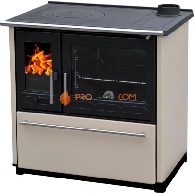 Плита Plamen 850 Glas кремовая, труба справа