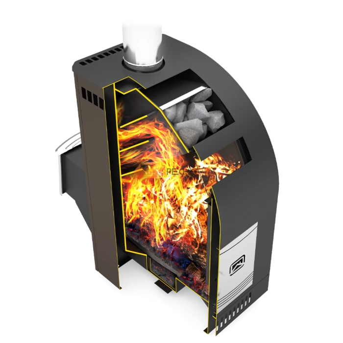 Дровяная печь для бани Теплодар Лагуна-12 ТК